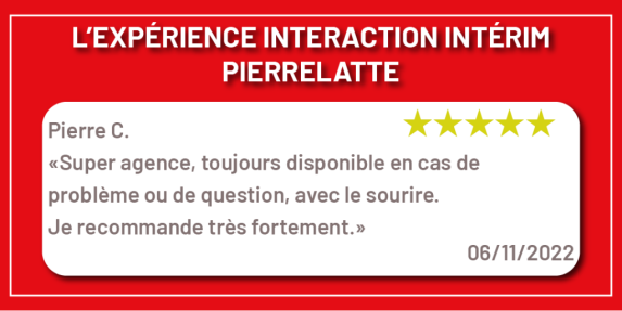Avis intérimaire Interaction Pierrelatte